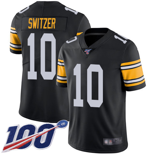 Youth Pittsburgh Steelers Football #10 Limited Black Ryan Switzer Alternate 100th Season Vapor Untouchable Nike NFL Jersey->women nfl jersey->Women Jersey